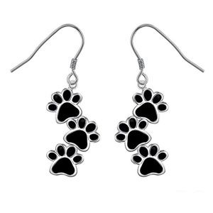 PAW PRINT DANGLE EARRINGS